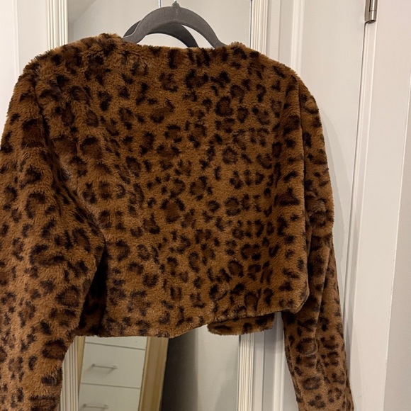 Brown Leopard Teddy Jacket - Picture 3 of 3